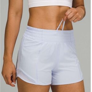 Lululemon Hotty Hot High-Rise Lined Short 4" Pastel Blue Size 8